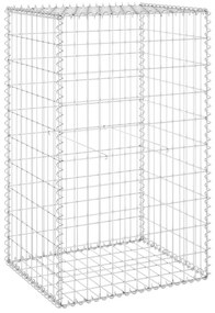 vidaXL Συρματοκιβώτιο Τοίχος 60x50x100 εκ. Γαλβαν. Χάλυβας + Καλύμματα