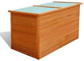 vidaXL Μπαούλο Αποθήκευσης Κήπου 126 x 72 x 72 εκ. Ξύλινο