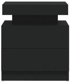 vidaXL Κομοδίνο Μαύρο 40 x 35 x 52 εκ. από Επεξ. Ξύλο