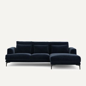 Γωνιακός καναπές δεξίος από βελούδινο chenille, Marsile