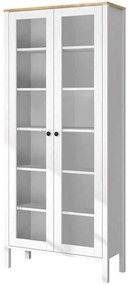 Βιτρίνα Frn 787CDL1514 83x35x194cm Oak-White