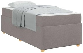 vidaXL Σκελετός Κρεβατιού με στρώμα Taupe 90 x 190 cm Τσέπες ελατηρίων