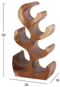 ΞΥΛΙΝΗ ΚΑΒΑ ΠΟΤΩΝ 6 ΘΕΣΕΩΝ ΑΠΟ ΞΥΛΟ SUAR  26x18x50 εκ.
