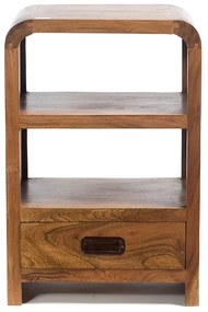 Artekko Κομοδίνο ξύλινο μελί (40x30x60)cm - Ξύλο - 720-1239