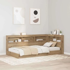 vidaXL Κεφαλάρι Αποθήκης με ράφι Artisan Oak 80 cm Επεξεργασμένο ξύλο