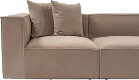 Τριθέσιος Καναπές Καπουτσίνο SORA 95x270x65