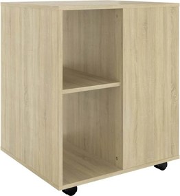 vidaXL Ντουλάπι Τροχήλατο Sonoma Δρυς 60x53x72 εκ. Επεξ. Ξύλο