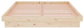vidaXL Πλαίσιο Κρεβατιού 135 x 190 εκ. από Μασίφ Ξύλο Double