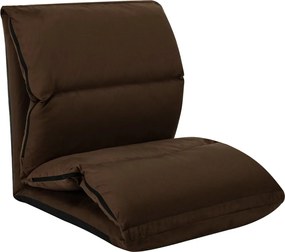 vidaXL Καρέκλα Δαπέδου Πτυσσόμενη Καφέ από Μικροΐνες