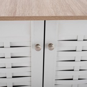 παπουτσοθήκη MCKENNA Ξύλινη με 3 πόρτες Sonama - Λευκό 114,5x34x68Υ εκ. 114.5x34x68 εκ.