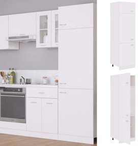 vidaXL Ντουλάπι Ψυγείου "Lyon" Λευκό 60x57x207 εκ. από Τεχνητό Ξύλο