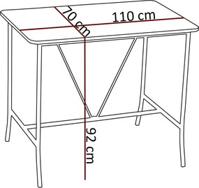 Bar Table Retro - Walnut Walnut
