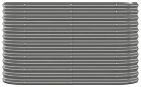 vidaXL Ζαρντινιέρα Γκρι 114x40x68 εκ. Ατσάλι με Ηλεκτρ. Βαφή Πούδρας