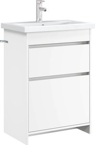 vidaXL Ντουλάπι Κάτω από τον Νιπτήρα Λευκό 56 x 37,5 x 81 εκ
