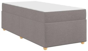 vidaXL Σκελετός Κρεβατιού με στρώμα Taupe 90 x 190 cm Τσέπες ελατηρίων