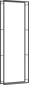 vidaXL Ραφιέρα Καυσόξυλων Ματ Μαύρο 110x28x312 εκ. Ατσάλι