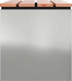 vidaXL Παγκάκι κήπου Ασημί 80 x 40 x 43 εκ Γαλβανισμένος χάλυβας