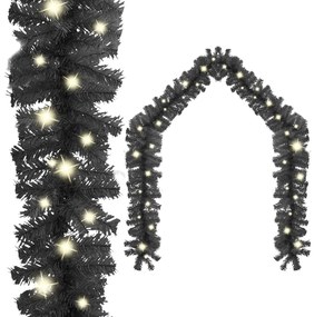 vidaXL Γιρλάντα Χριστουγεννιάτικη με Λαμπάκια LED Μαύρη 10 μ.