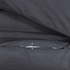 Σετ Παπλωματοθήκη vidaXL Μαύρο 135x200 cm Βαμβακερό