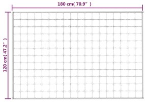 vidaXL Κουβέρτα Βαρύτητας Γκρι 120 x 180 εκ. 5 κ. Υφασμάτινη