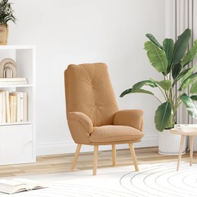 vidaXL Χαλαρωτική Πολυθρόνα Μπεζ με Τεχνητό Μαλλί