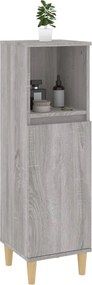 vidaXL Ντουλάπι Μπάνιου Γκρι Sonoma 30x30x100 εκ. Επεξεργασμένο Ξύλο