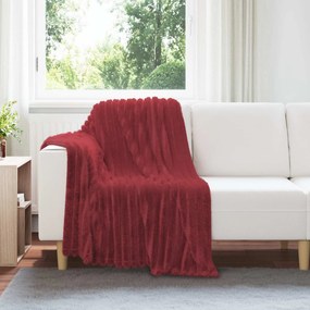 vidaXL Κουβέρτα Βεραμάν Κόκκινο 150 x 130 εκ Μαλλί