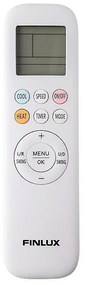 Κλιματιστικό Finlux 18NIX85DEUS, 18000 BTU ψύξη/θέρμανση, A+++, λάμπα UV, Θερμοσίφωνα εξωτερικής μονάδας, Wi-Fi, εξαερισμός 4D, Λευκό