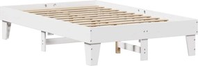 vidaXL Σκελετός Κρεβ. Χωρίς Στρώμα Λευκό 120x190 εκ Μασίφ Πεύκο