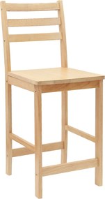 vidaXL Καρέκλες φαγητού 2 pcs Φυσικό 40 x 47,5 x 99,5 εκ
