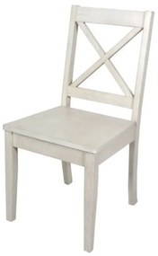 Καρέκλα ξύλινη εκρού χιαστή