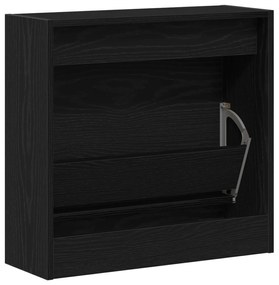 vidaXL Ντουλάπα Παπουτσιών  Μαύρο Δρυς 60x21x57 εκ Επεξεργασμένο Ξύλο