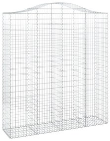 vidaXL Συρματοκιβώτια Τοξωτά 15 τεμ. 200x50x220/240 εκ. Γαλβαν. Ατσάλι