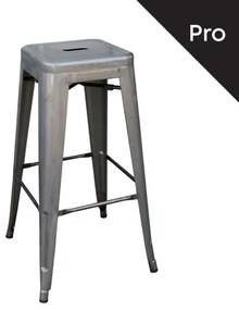 RELIX Σκαμπό Bar-Pro, Στοιβαζόμενο, Μέταλλο Βαφή Metal με Διακοσμητική Σκουριά 43x43 H.76cm Ε5190,6