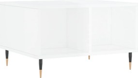 vidaXL Τραπεζάκι Σαλονιού Γυαλ. Λευκό 60x50x36,5 εκ. Επεξεργ. Ξύλο