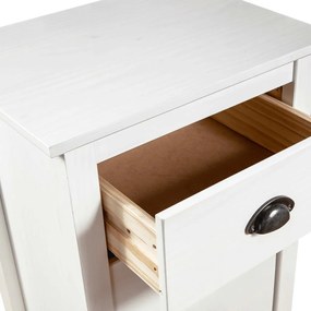 vidaXL Μπουφές Hill Λευκός 46x35x80 εκ. από Μασίφ Ξύλο Πεύκου