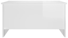 vidaXL Τραπεζάκι Σαλονιού Γυαλ. Λευκό 80x55,5x41,5 εκ. Επεξεργ. Ξύλο
