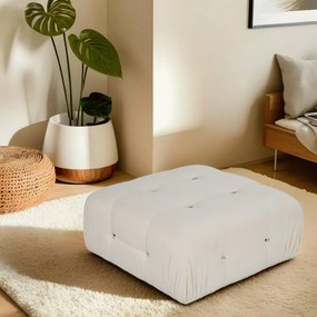 Πουφ - Bubble - Χρώμα Beige White - 95x95x45εκ