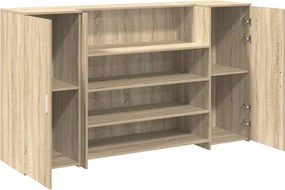vidaXL Γραφείο υποδοχής Sonoma Δρυς 180x50x103,5εκ. Επεξεργασμένο Ξύλο