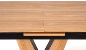 UMBERTO table natural oak, leg natural oak/black DIOMMI V-CH-UMBERTO-ST