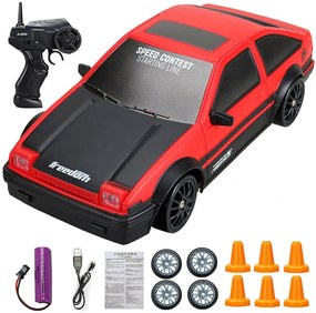 Remote Control Drift Car 2.4GHz 1:24 Scale 4WD 15KM-H με επαναφορτιζόμενη μπαταρία λιθίου – κόκκινο