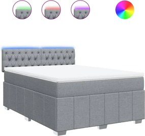 vidaXL Κρεβάτι Boxspring με Στρώμα Αν. Πράσινο 160x200εκ Υφασμάτινο