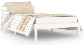 vidaXL Πλαίσιο Κρεβατιού Λευκό 100 x 200 εκ. από Μασίφ Ξύλο Πεύκου