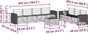 vidaXL Σετ Καναπέ 8 pcs Στερεό Ξύλο Ακακίας