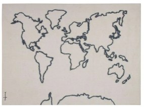 Κρεμαστό Διακοσμητικό Άτλας LOR-HANG-MAP Natural 120X160Cm Lorena Canals Βαμβάκι-Μικροφίμπρα