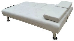 REST WHITE PU ΚΑΝΑΠΕΣ-ΚΡΕΒΑΤΙ 168X88εκ.