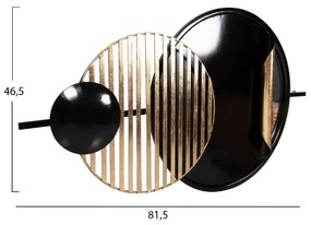 ΔΙΑΚΟΣΜΗΤΙΚΟ ΤΟΙΧΟΥ HM4201 ΜΕΤΑΛΛΟ ΣΕ ΜΑΥΡΟ &amp; ΧΡΥΣΟ 81,5x46,5Y εκ.
