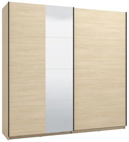 Ντουλάπα Συρόμενη ARBELA 220 OG με Καθρέπτη σε Light Port Oak 220x61x218εκ. 220x61x218 εκ.