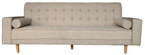 Καναπές Κρεβάτι Τριθέσιος ArteLibre GORDANA Μπεζ/Καφέ 222x86x85cm