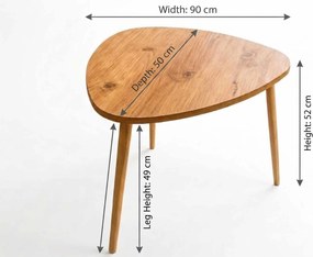 Τραπεζάκι Σαλονιού Πεύκο LONON 90x50x52